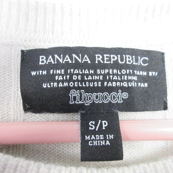 Banana Republic Filpucci Sweater Women S Grey Wool Cashmere Pullover Casual 198 - Picture 3 of 11